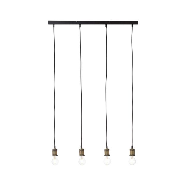 Brilliant Ugolin - lampe suspendue - 75,2 x 6 x 110,5 cm - noir et laiton antique