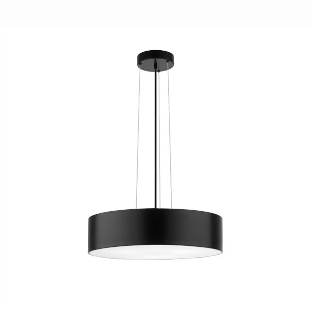 Nova Luce Finezza - lampe suspendue - Ø 50 x 130 cm - noir mat