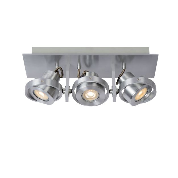 Lucide Landa - spot en saillie - 34,5 x 11,5 x 12,8 cm - 3 x 5W LED dimmable incl - gris