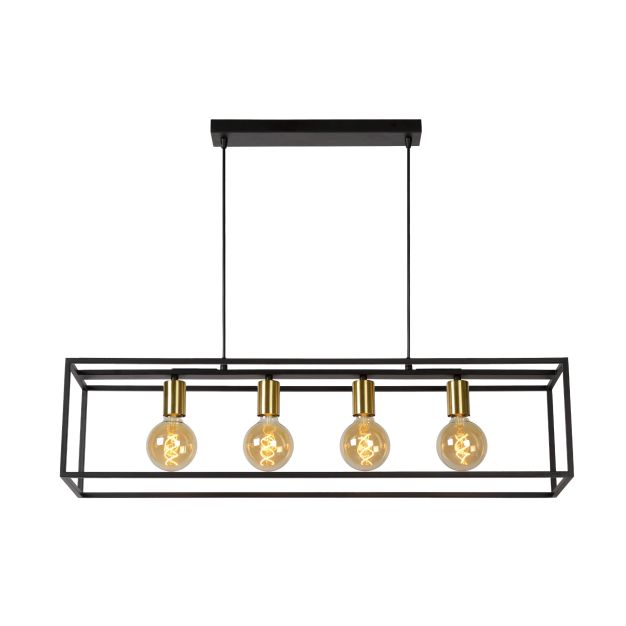 Lucide Ruben - lampe suspendue - 92 x 22 x 152 cm - noir