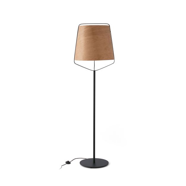 Faro Stood - lampadaire - 182 cm - noir et brun