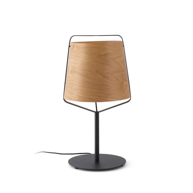 Faro Stood - lampe à poser - Ø 32 x 71 cm - noir et brun