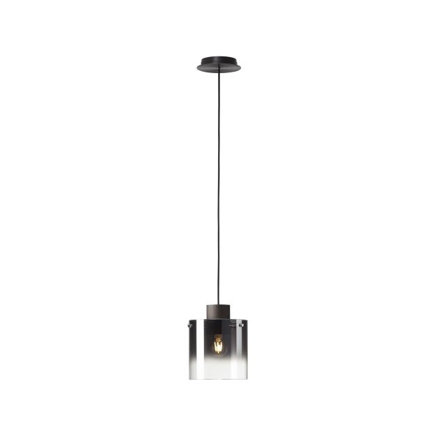 Brilliant Beth - lampe suspendue - Ø 20 x 120 cm - café et verre fumé