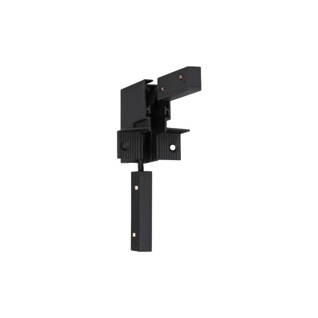 Nova Luce Ultra Slim - rail magnétique encastré sans raccord - connecteur vertical à 90 degrés - 6 x 6 cm - noir