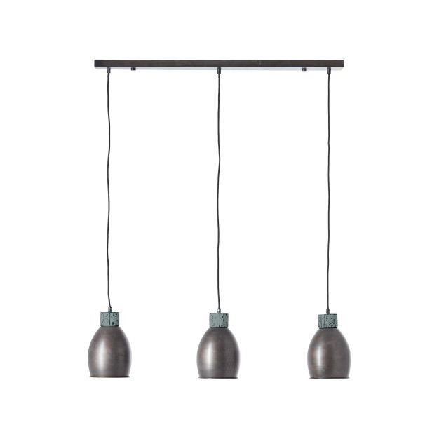 Brilliant Lapas - lampe suspendue - 100 x 16 x 130 cm - acier gris et noir