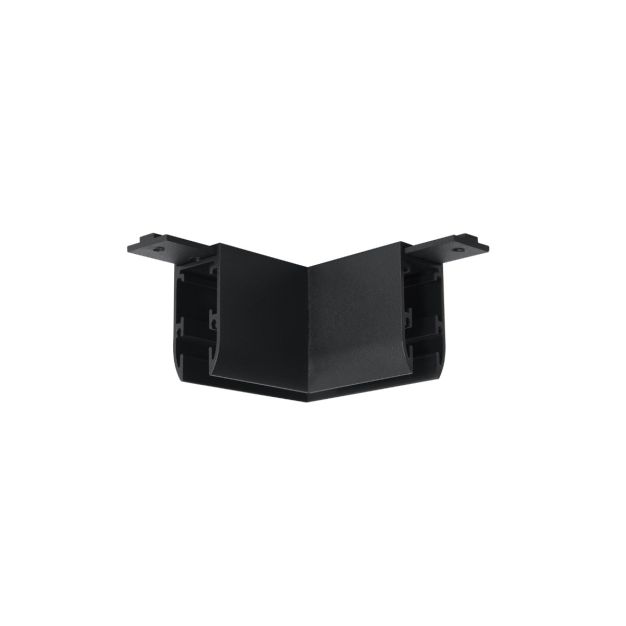 Nova Luce Ultra Slim - rail magnétique en saillie - connecteur horizontal à 90 degrés - 4,5 x 4,5 cm - noir