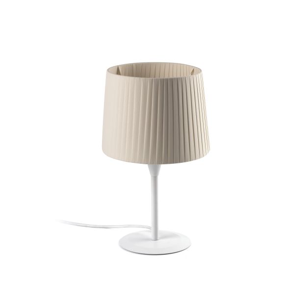 Faro Samba - lampe à poser - Ø 21,5 x 44,5 cm - beige et blanc