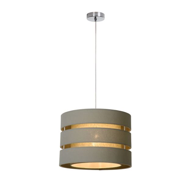 Lucide Tonio - lampe suspendue - Ø 35 x 129 cm - taupe