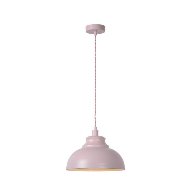 Lucide Isla - lampe suspendue - Ø 29 x 122 cm - rose