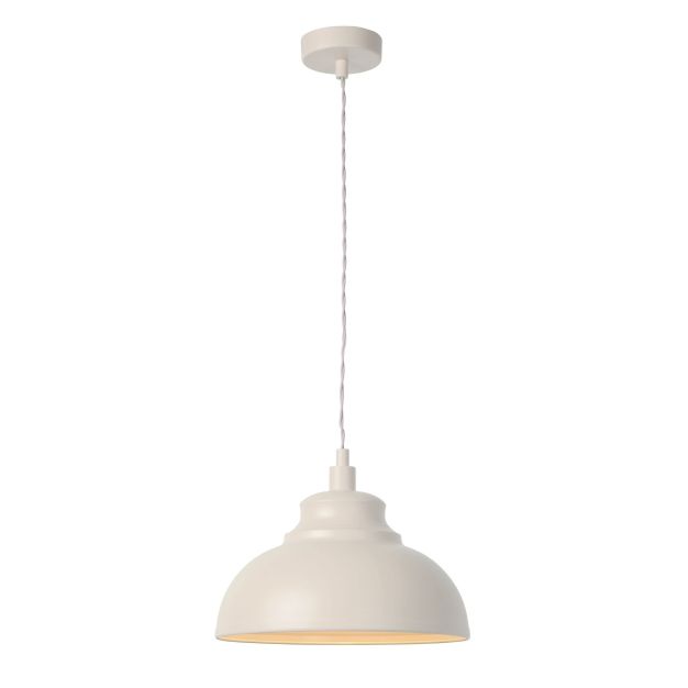 Lucide Isla - lampe suspendue - Ø 29 x 122 cm - crème