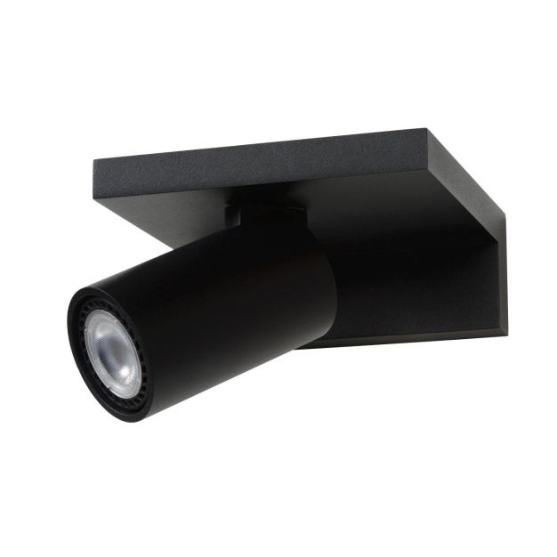 Lucide Blyth - applique murale - 15 x 15 x 13 cm - 5W LED dimmable incl - noir