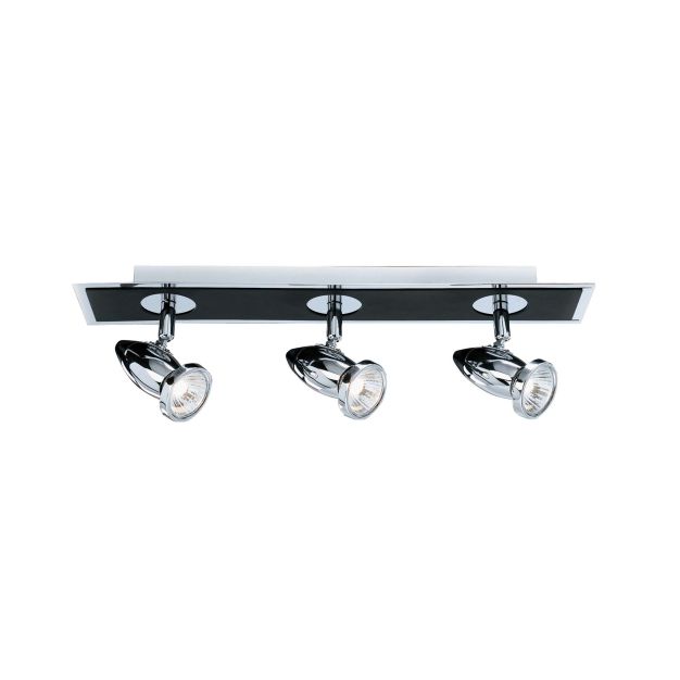 Searchlight Comet - spot en saillie 3L - 46 x 9 x 12 cm - noir et chrome