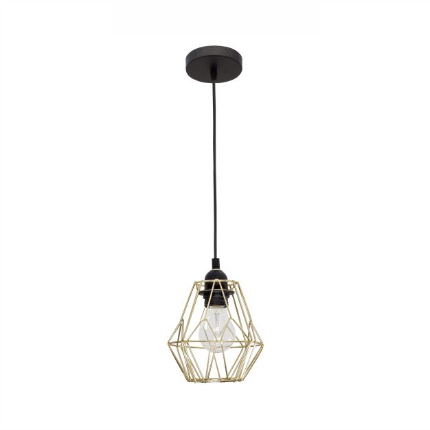 Nova Luce Isabella - lampe suspendue - Ø 15 x 140 cm - laiton