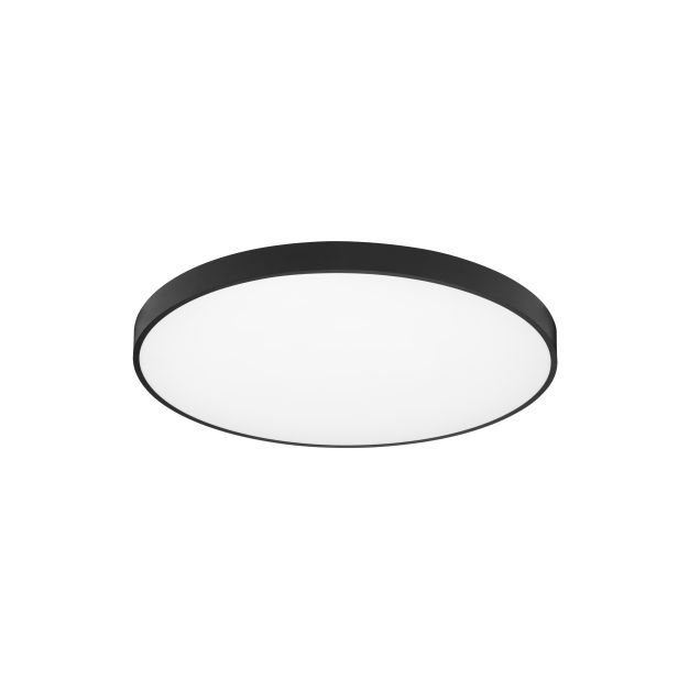 Nova Luce Perfect Profile - plafonnier - Ø 80 x 10 cm - 80W LED dimmable incl. - noir