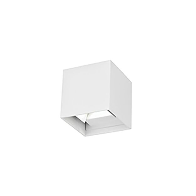 Nova Luce Como - applique murale extérieure - 11,2 x 11,2 x 11,2 cm - 2 x LED 3W incl. - IP54 - blanc