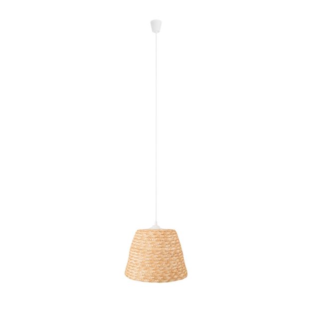 Maxlight Pot - lampe suspendue - Ø 30 x 165 cm - brun clair et blanc