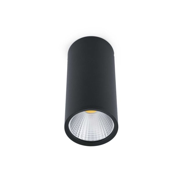 Faro Rel - plafonnier - Ø 10 x 16,5 cm - 25W LED incl. - noir mat