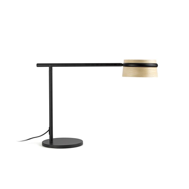 Faro Loop - lampe de table - 65 x 22 x 45 cm - 6W dimmable LED incl - noir et marron clair
