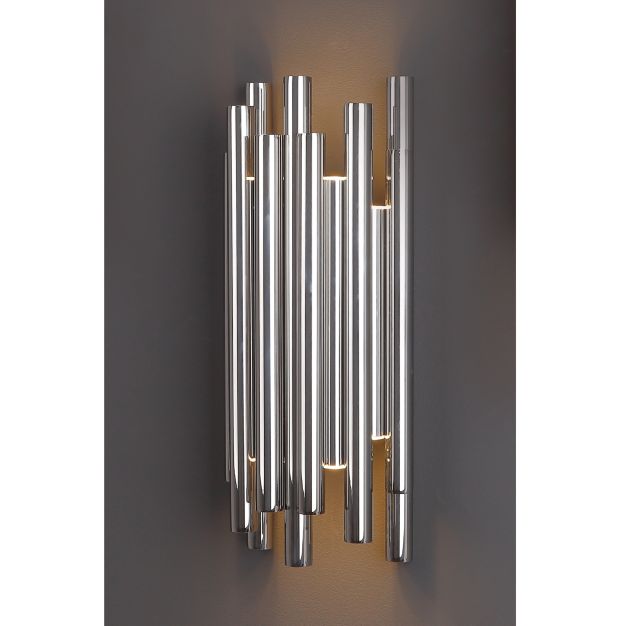 Maxlight Organic - applique murale - 10 x 19 x 43 cm - 8 x 1W LED incl. - chrome