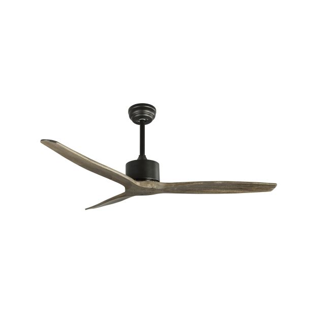 Nova Luce Vento - ventilateur de plafond avec télécommande - Ø 132 x 45 cm - brun et noir mat