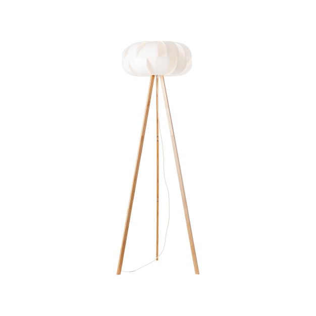 Brilliant Addi - lampadaire - 68 x 150 cm - blanc et marron clair