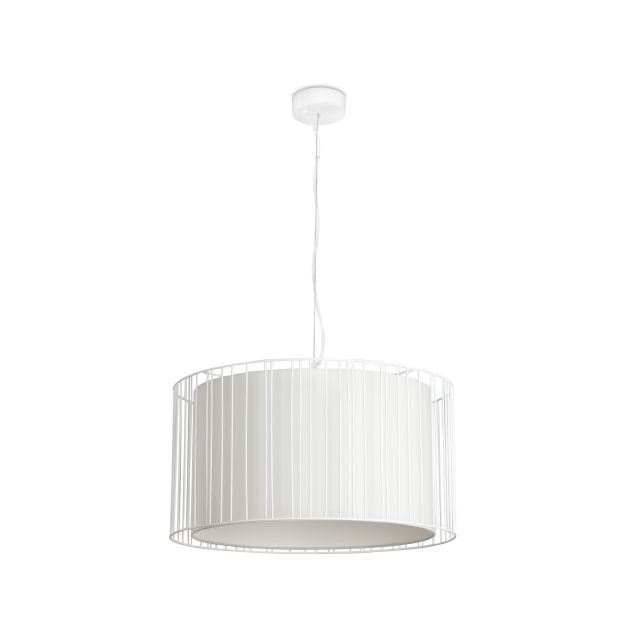 Faro Linda - lampe suspendue - Ø 50 x 27 cm - blanc mat