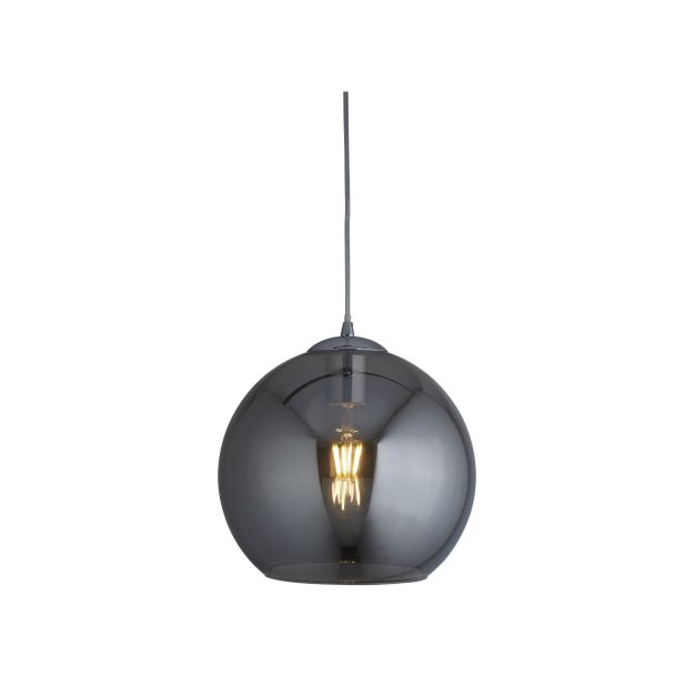 Searchlight Balls - lampe suspendue - Ø 35 x 120 cm - verre fumé