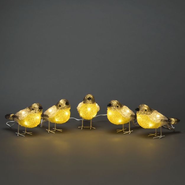 Konstsmide Lumières de Noël - oiseaux - 10 x 16 x 500 cm - IP44 - transparent