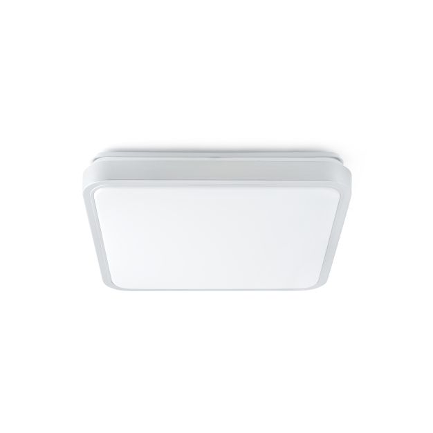 Faro Iris - plafonnier - 29,5 x 29,5 x 7,5 cm - 20W LED incl. - gris