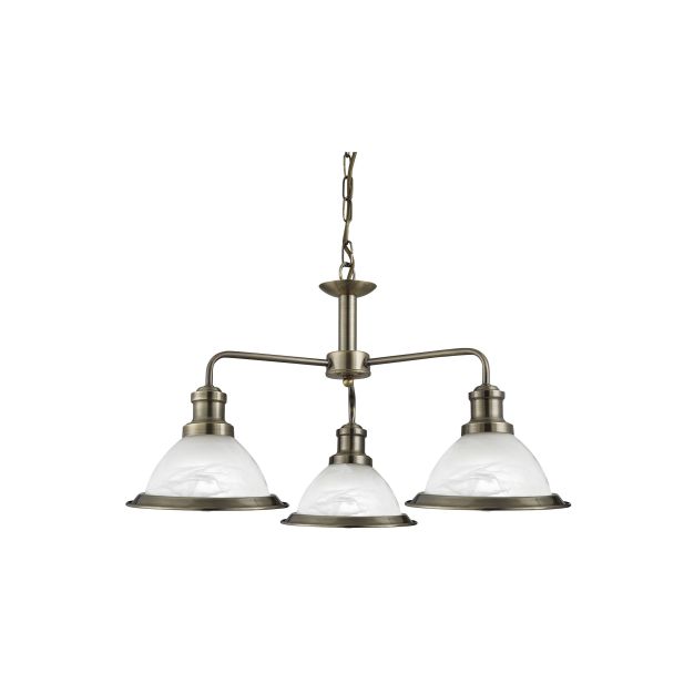 Searchlight Bistro - lampe suspendue - Ø 62 x 88 cm - laiton antique