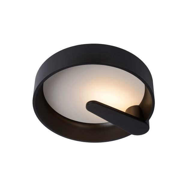 Lucide Miami - plafonnier - Ø 40 x 10,5 cm - 15W LED dimmable incl - noir