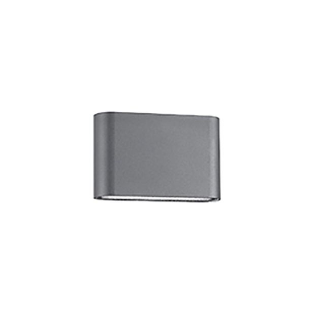 Nova Luce Soho - Applique d'extérieur - 18,5 x 3 x 10 cm - 2 x 5W LED incl - IP54 - gris foncé