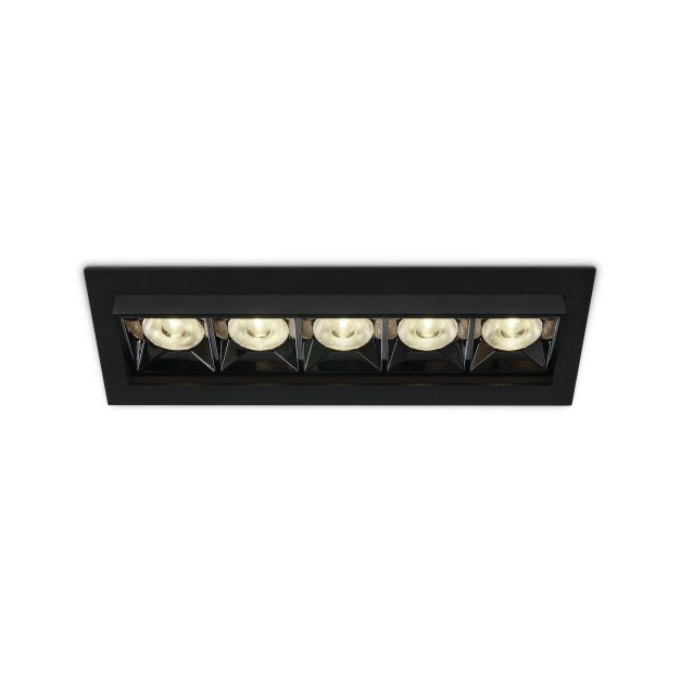 ONE Light Mirror Adjustable Boxes - spot encastrable - 220 x 68 mm, 212 x 55 mm taille d'encastrement - 20W LED incl. - noir