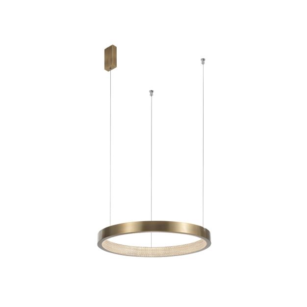 Nova Luce Vegas - lampe suspendue - Ø 45 x 180 cm - 18W LED incl. - laiton antique