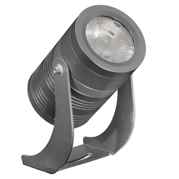 Century Italia Blaze - spot au sol - 12,4 x 8 x 14,7 cm - 14W LED incl - IP67 - gris - couleur de lumière blanc chaud