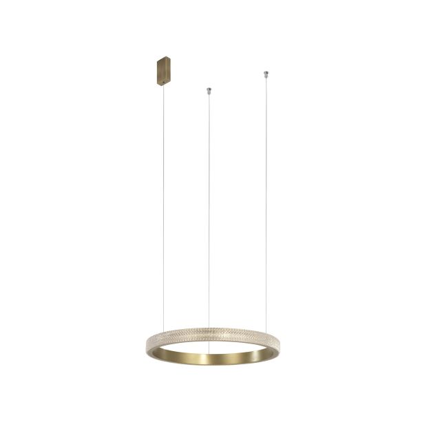 Nova Luce Orlando - lampe suspendue - Ø 65 x 180 cm - 23W LED incl. - laiton antique