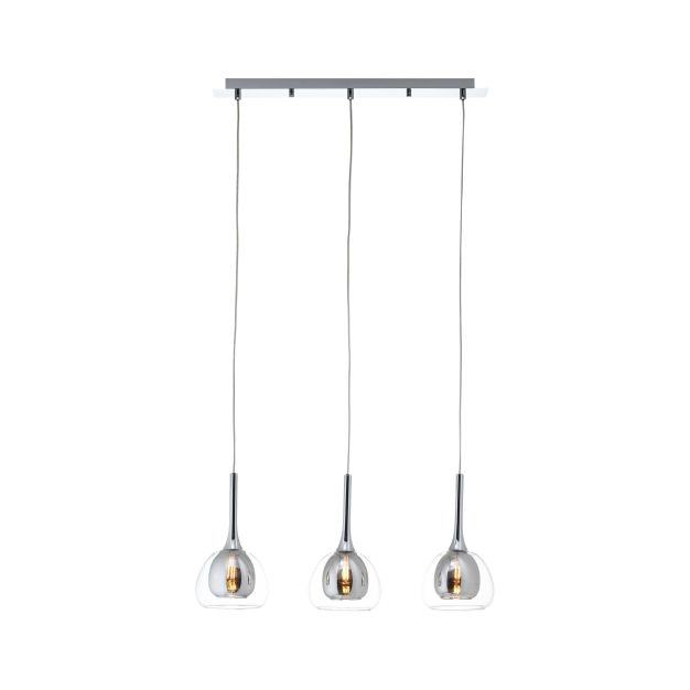 Brilliant Hadan - lampe suspendue - 66 x 16 x 120 cm - chrome