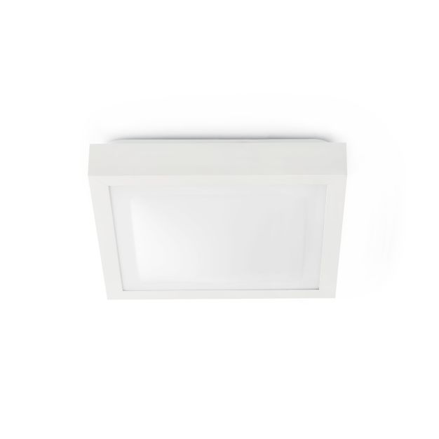 Faro Tola - plafonnier - 27 x 27 x 9 cm - IP44 - blanc mat