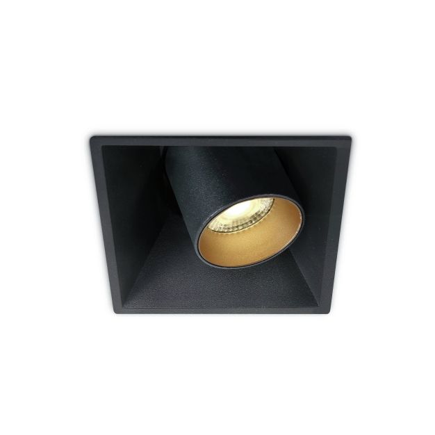 ONE Light Cylindres COB encastrés - spot encastré - 91 x 91 mm, 85 x 85 mm taille d'encastrement -11W LED incl - noir