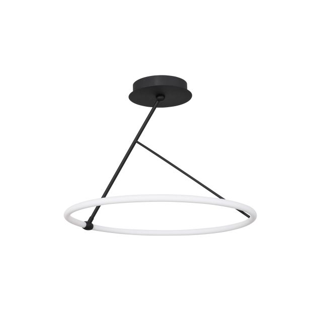 Nova Luce Janus - lampe suspendue - Ø 59,5 x 45 cm - 30W dimmable LED incl - sand black