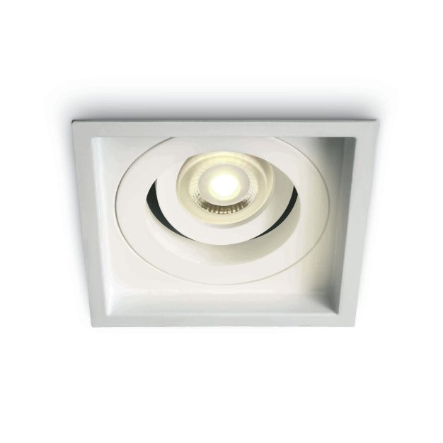 ONE Light Semi Dark Light GU10 - spot encastré - 110 x 110 mm, 97 x 97 mm taille d'encastrement - blanc