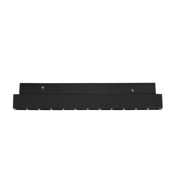 Nova Luce Ultra Slim - luminaire sur rail - 19,5 x 3,4 cm - 12W LED incl. - couleur de lumière blanc chaud - noir