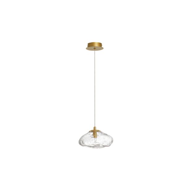 Nova Luce King - lampe suspendue - Ø 20 x 200 cm - or et transparent