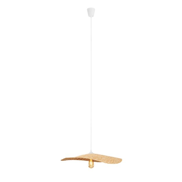 Maxlight Nap - lampe suspendue - Ø 60 x 155 cm - brun clair et blanc