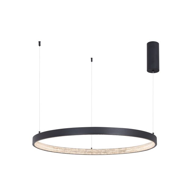 Nova Luce Preston - lampe suspendue - Ø 80 x 120 cm - 50W LED dimmable incl - sand black