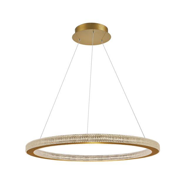 Nova Luce Fiore - lampe suspendue -Ø 80 x 120 cm - 80W dimmable LED incl - antique gold brass