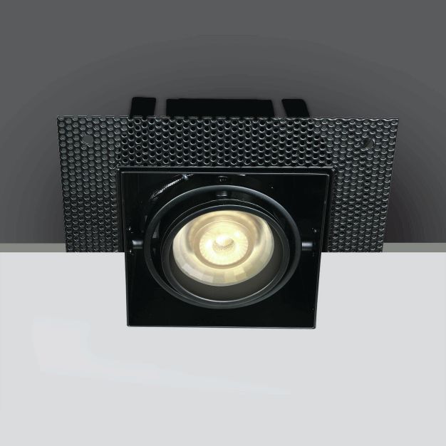 ONE Light Trimless Box - spot encastré - 89 x 89 mm, 97.5 x 97.5 mm format encastré - noir