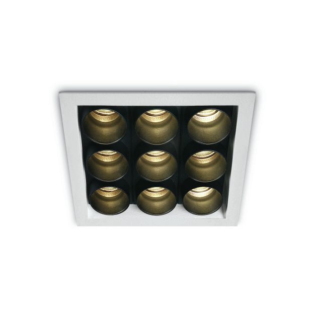 ONE Light Dark Light Tubes - spot à encastrer - 107 x 107 mm, 96 x 96 mm taille d'encastrement - 22W LED incl. - blanc