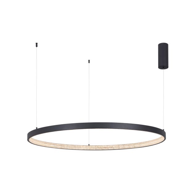 Nova Luce Preston - lampe suspendue - Ø 110 x 120 cm - 60W dimmable LED incl - sand black