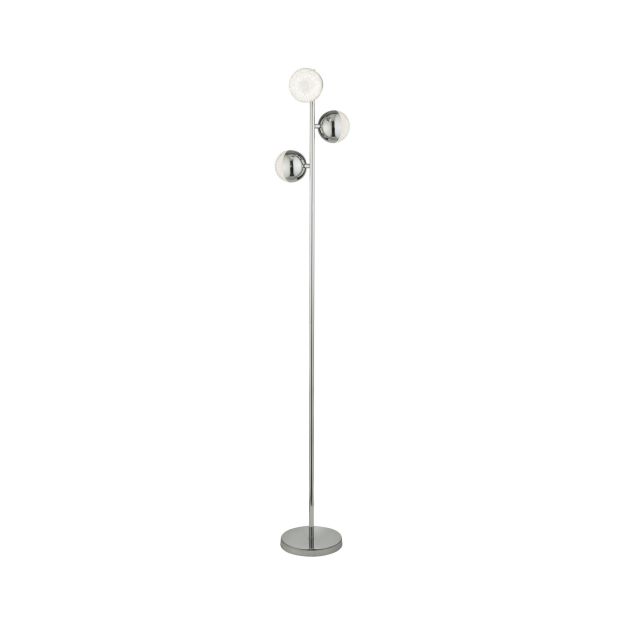 Searchlight Marbles - lampadaire - Ø 25 x 152 cm - 5W LED incl - chrome